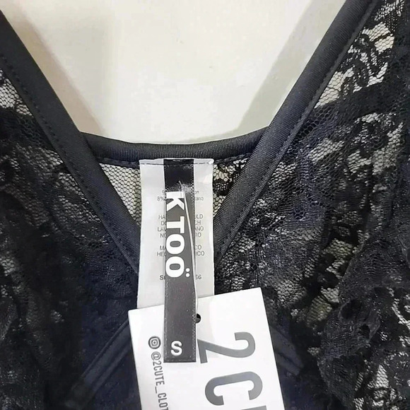 LACE One Piece Ruffled Body Suit. Nwt size small - Picture 7 of 7